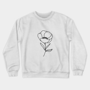 Linear lovely flowers and leaves. Crewneck Sweatshirt